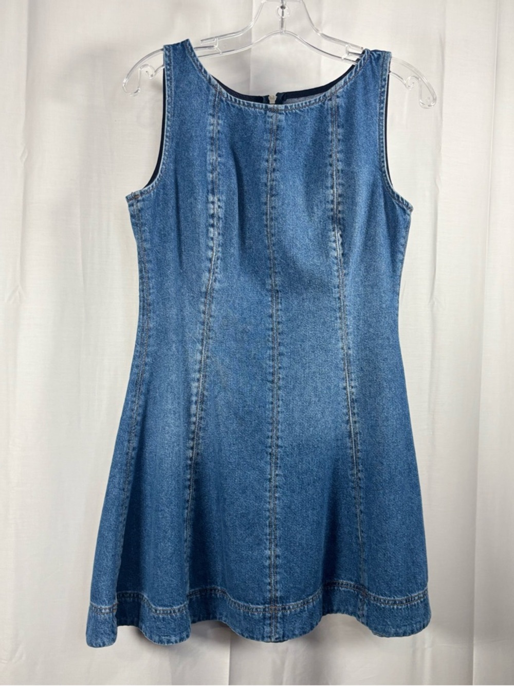 EUC REFORMATION Kehlani Women's Blue Denim Sleeveless Mini Dress Size 4